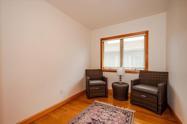 991 W Park Ave, Long Beach, NY 11561 - sitting room featuring light wood-style flooring and baseboards