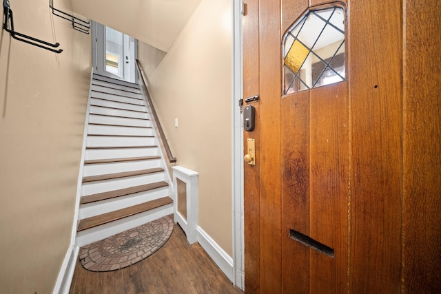 40-40 203rd St Unit 12B, Bayside, NY 11361 - stairs with wood finished floors and baseboards