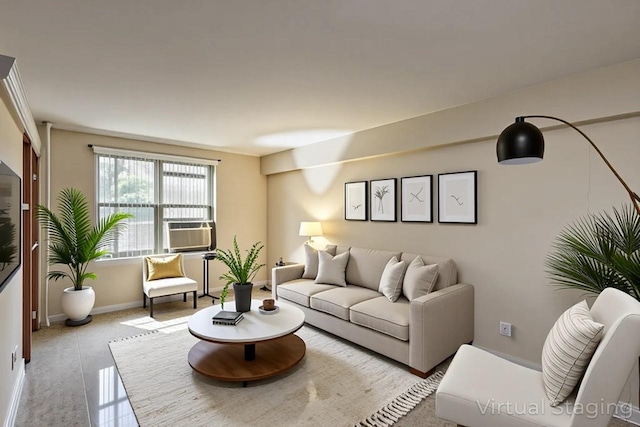 32-25 91st St Unit 209, East Elmhurst, NY 11369 - living area with baseboards and cooling unit
