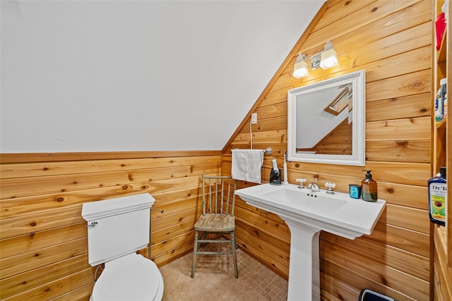 281 Hubert Rd, Jeffersonville, NY 12748 - half bath featuring toilet and wooden walls
