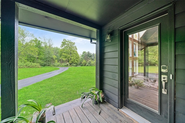 281 Hubert Rd, Jeffersonville, NY 12748 - doorway with wood-type flooring and healthy amount of natural light
