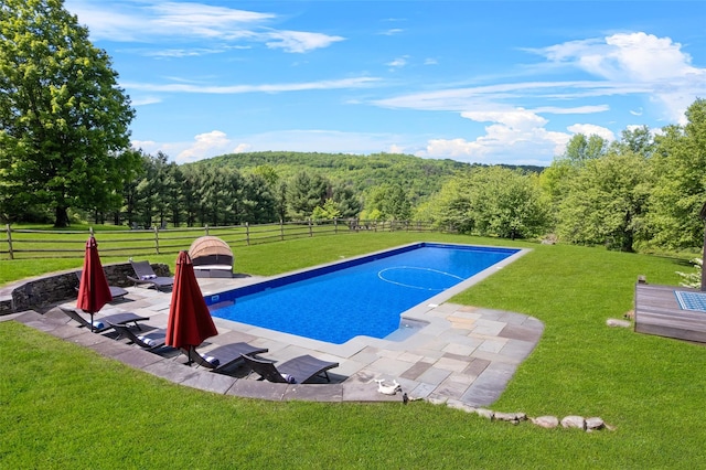 281 Hubert Rd, Jeffersonville, NY 12748 - view of pool featuring a patio and a view of trees