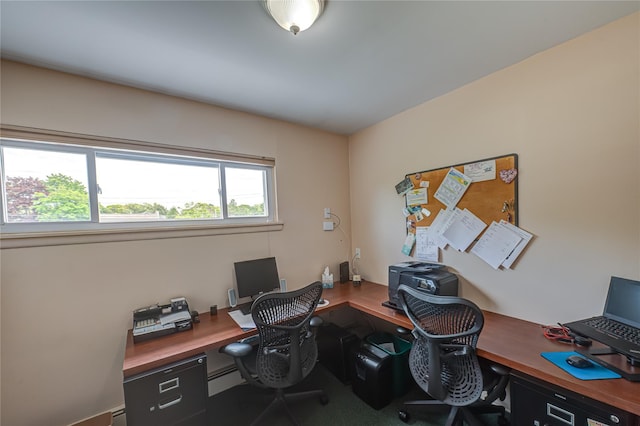 964 Manor Ln, Bay Shore, NY 11706 - office featuring a baseboard radiator