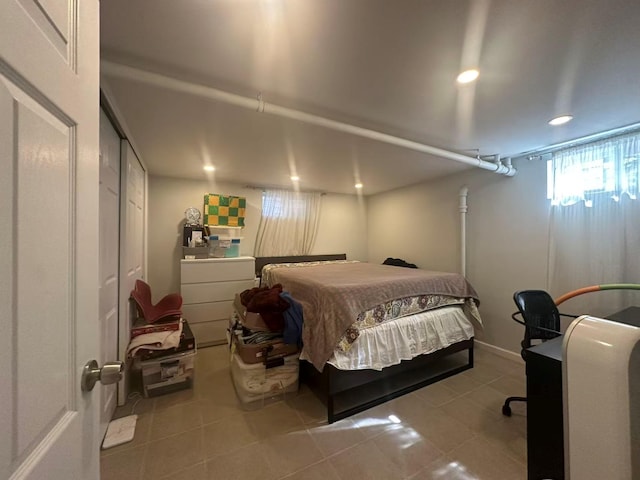 58-36 Bell Blvd, Bayside, NY 11364 - tiled bedroom featuring recessed lighting and baseboards
