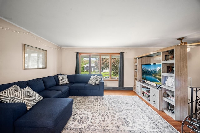 8 Ridge Rd, Wheatley Heights, NY 11798 - living room with wood finished floors and a ceiling fan