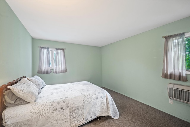 8 Ridge Rd, Wheatley Heights, NY 11798 - carpeted bedroom featuring multiple windows and a wall mounted air conditioner
