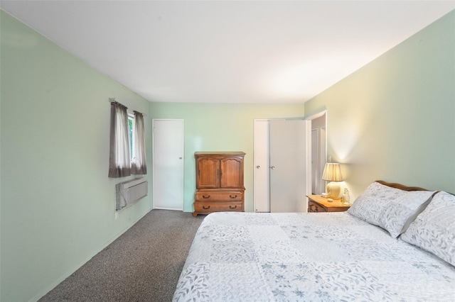 8 Ridge Rd, Wheatley Heights, NY 11798 - carpeted bedroom featuring a closet and an AC wall unit