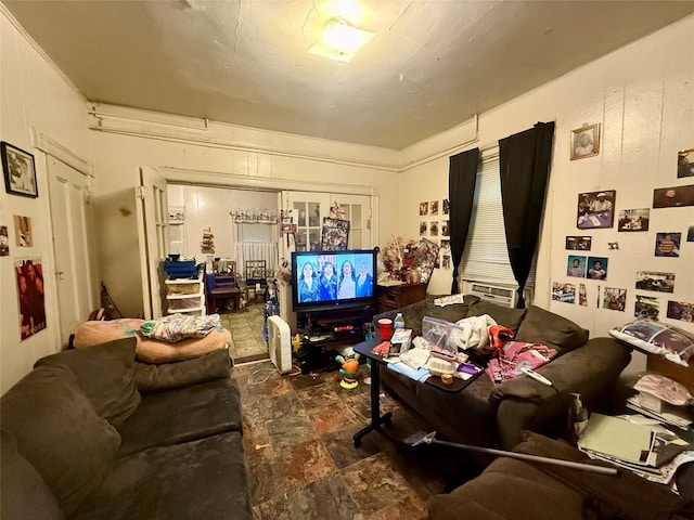 37 Liberty St, Newburgh, NY 12550 - living area with stone finish flooring