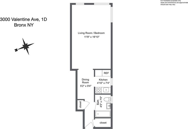 3000 Valentine Ave Unit 1D, Bronx, NY 10458 - room layout