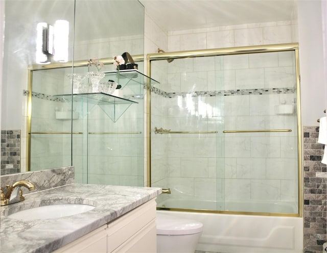 2 Greenwood Ct, Briarcliff Manor, NY 10510 - full bath featuring vanity, toilet, and bath / shower combo with glass door