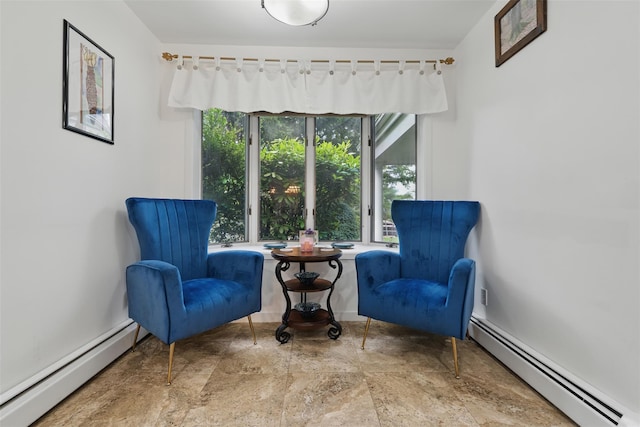 2 Greenwood Ct, Briarcliff Manor, NY 10510 - living area with a baseboard radiator and stone finish flooring