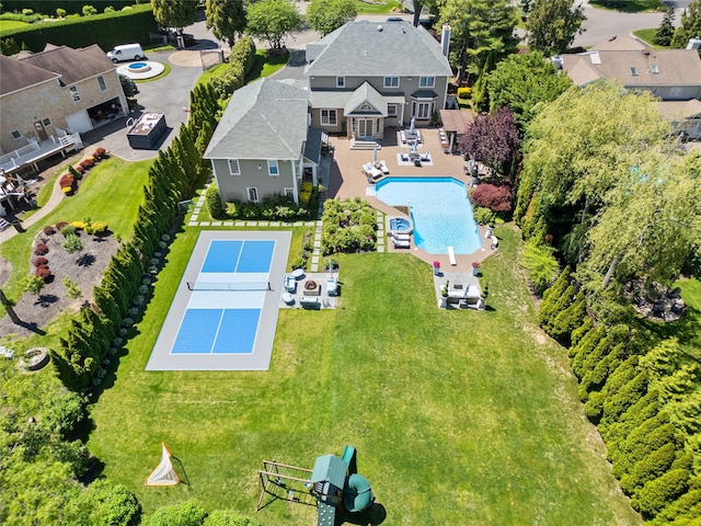 11 Crick Holly Ln, East Islip, NY 11730 - bird's eye view of a pool area