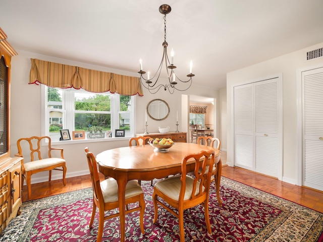 121 Bogert Ave, Pearl River, NY 10965 - dining area with a chandelier and baseboards
