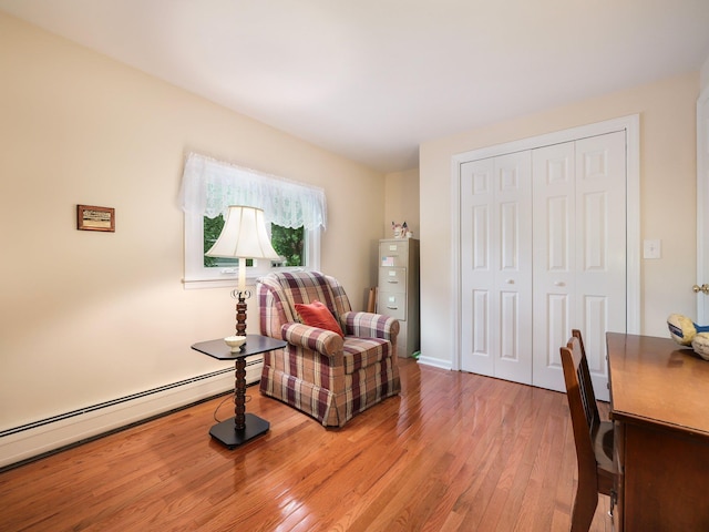121 Bogert Ave, Pearl River, NY 10965 - office with a baseboard radiator and light wood finished floors