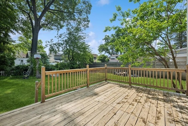 50 Christabel St, Lynbrook, NY 11563 - wooden terrace with a fenced backyard