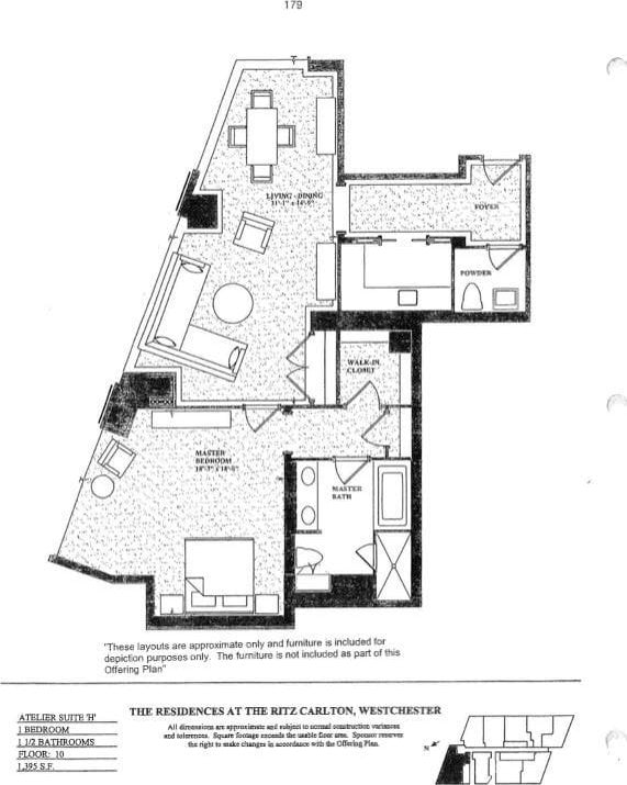 1 Renaissance Sq Unit 10H, White Plains, NY 10601 - room layout