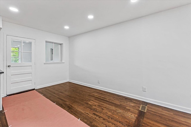 1049 E 219th St, Bronx, NY 10469 - empty room featuring wood finished floors, baseboards, and recessed lighting