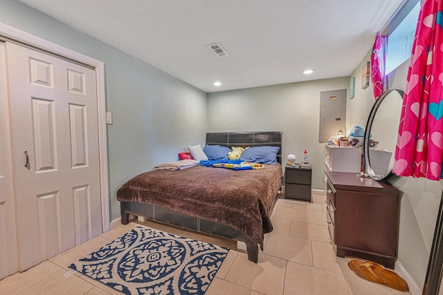 37 E Locust St, Central Islip, NY 11722 - bedroom with tile patterned floors, recessed lighting, baseboards, and electric panel