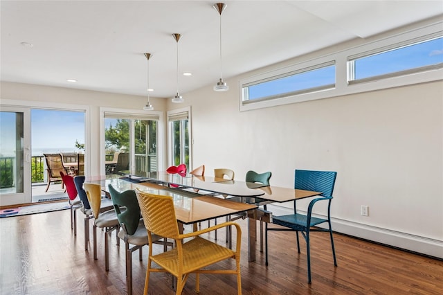 931A Oceanfront St, Long Beach, NY 11561 - dining area featuring wood finished floors and recessed lighting