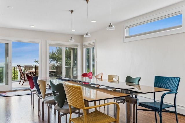 931A Oceanfront St, Long Beach, NY 11561 - dining room featuring wood finished floors and recessed lighting