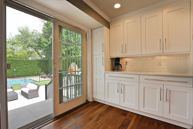 213 Glenwood Ln, Port Jefferson, NY 11777 - entryway featuring dark wood-style flooring and recessed lighting