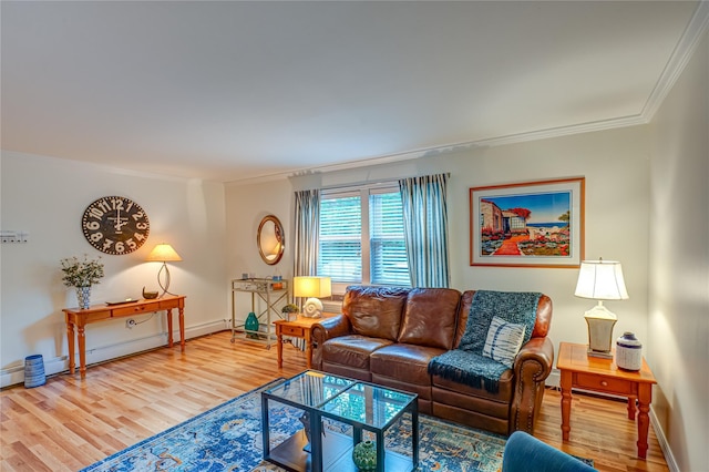 199 Millard Ave Unit 199, West Babylon, NY 11704 - living area featuring ornamental molding, wood finished floors, and baseboards