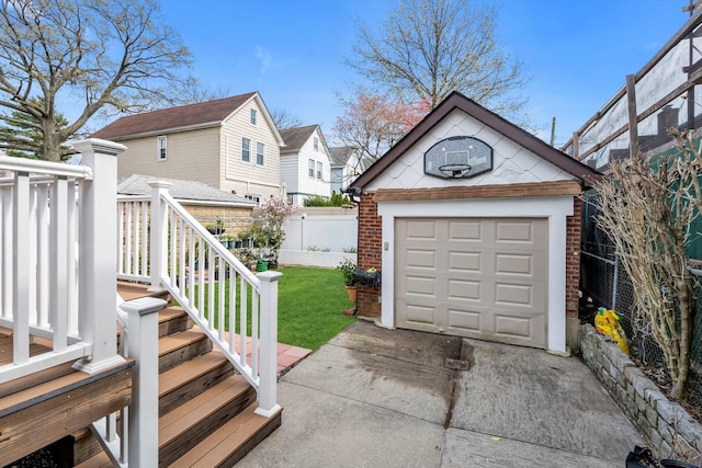 200-12 36th Ave, Bayside, NY 11361 - detached garage with concrete driveway