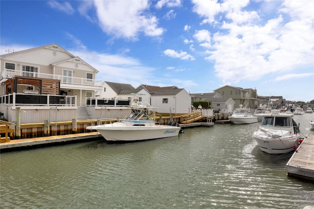 3680 Naomi St, Seaford, NY 11783 - dock area with a water view and a residential view