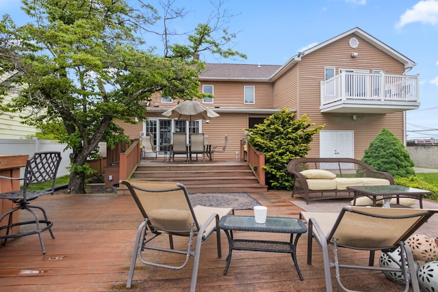 13 Evans Ave, Albertson, NY 11507 - deck with outdoor lounge area