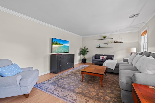 17 Jackson Ln, Campbell Hall, NY 10916 - living room featuring crown molding and wood finished floors