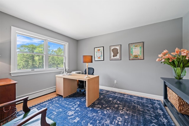 17 Jackson Ln, Campbell Hall, NY 10916 - home office with a baseboard heating unit and baseboards