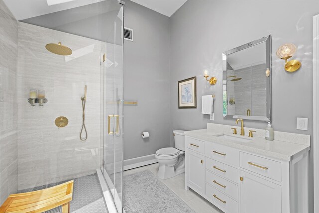 17 Jackson Ln, Campbell Hall, NY 10916 - full bath featuring tiled shower, vanity, and tile patterned floors