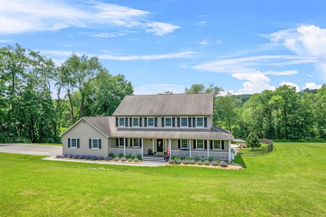 17 Jackson Ln, Campbell Hall, NY 10916 - colonial home with covered porch and a front yard