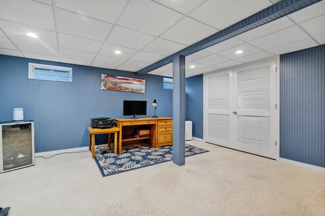 40 Pine St, New City, NY 10956 - office area featuring a paneled ceiling and recessed lighting