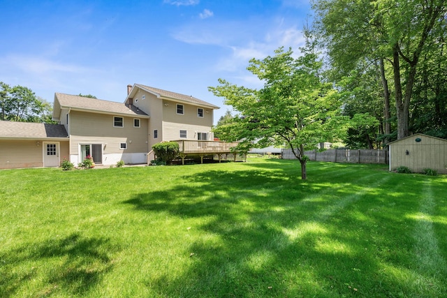 40 Pine St, New City, NY 10956 - rear view of house with a storage shed and a wooden deck