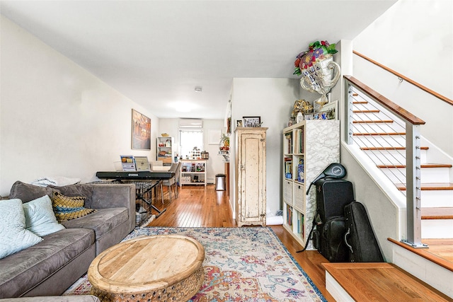 110-25 64th Rd Unit 10, Forest Hills, NY 11375 - living room featuring hardwood / wood-style flooring and stairs