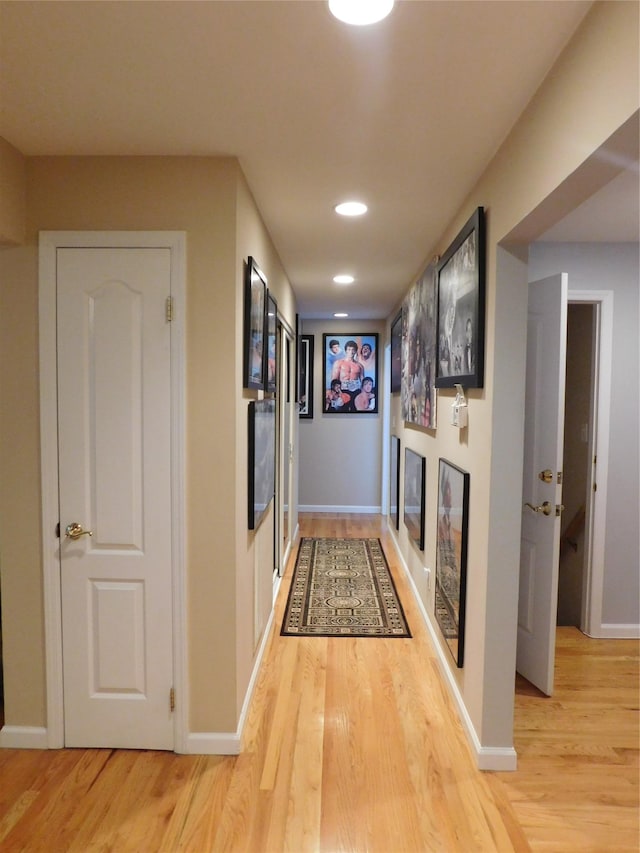 74 Bon Aire Cir Unit Q10, Suffern, NY 10901 - corridor with light wood finished floors, baseboards, and recessed lighting
