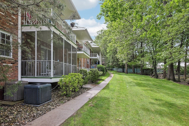 74 Bon Aire Cir Unit Q10, Suffern, NY 10901 - view of green lawn with central AC