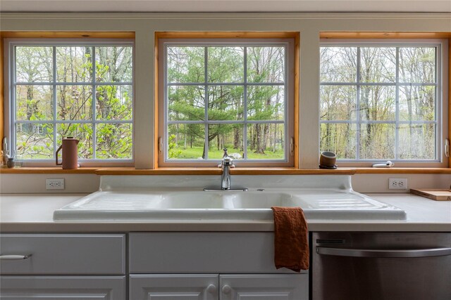 57 Dellenbaugh Rd, Cragsmoor, NY 12566 - kitchen featuring stainless steel dishwasher and light countertops