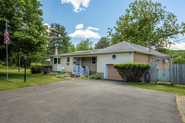 1028 Jackson Corners Rd, Red Hook, NY 12571 - view of front of home with an attached garage, driveway, covered porch, and a shingled roof