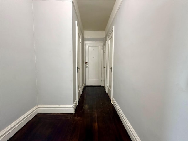 1440 Midland Unit 5F, Bronxville, NY 10708 - hallway with dark wood finished floors and baseboards