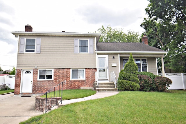 2 Walnut Dr, Syosset, NY 11791 - view of front of property with a chimney and brick siding