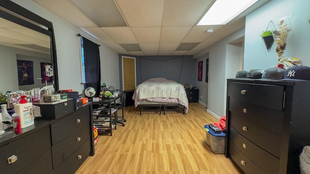 23 Kingsland Ave, Shirley, NY 11967 - bedroom with a drop ceiling and light wood-type flooring