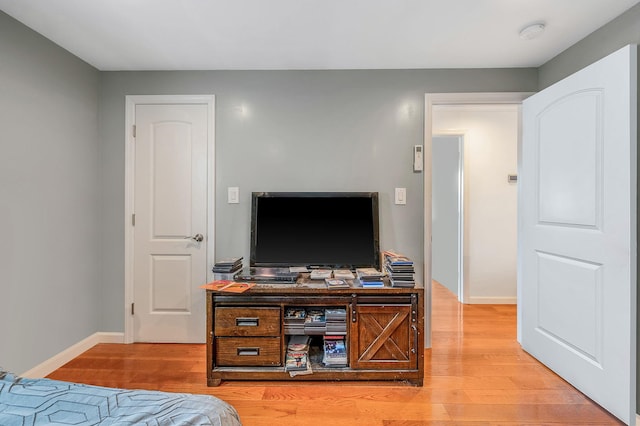 49 Rainbow Ln, Levittown, NY 11756 - bedroom with light wood-type flooring and baseboards