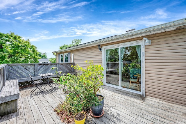 49 Rainbow Ln, Levittown, NY 11756 - view of wooden deck