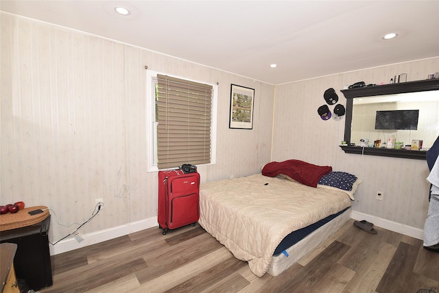 1330 William Floyd Pkwy, Shirley, NY 11967 - bedroom featuring wood finished floors, baseboards, recessed lighting, and crown molding