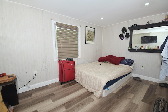 1330 William Floyd Pkwy, Shirley, NY 11967 - bedroom featuring wood finished floors, baseboards, recessed lighting, and crown molding