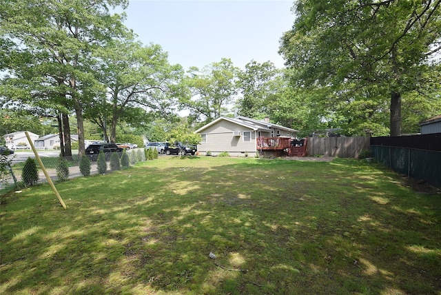 1330 William Floyd Pkwy, Shirley, NY 11967 - view of yard with a wooden deck