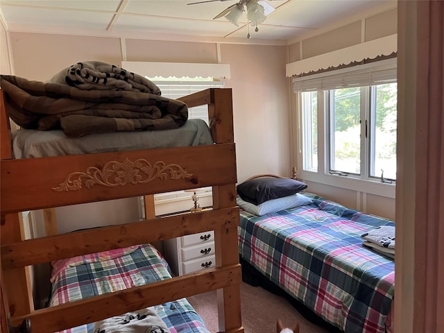 23 N Seminole Trl, Bethel, NY 12778 - bedroom with carpet floors, ceiling fan, and crown molding