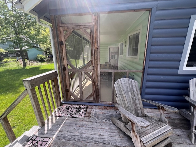 23 N Seminole Trl, Bethel, NY 12778 - wooden terrace with a yard